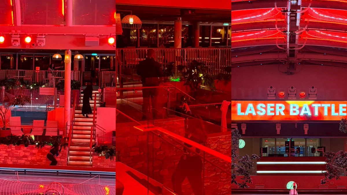 Installazione laser game realizzata a bordo di una grande nave da crociera