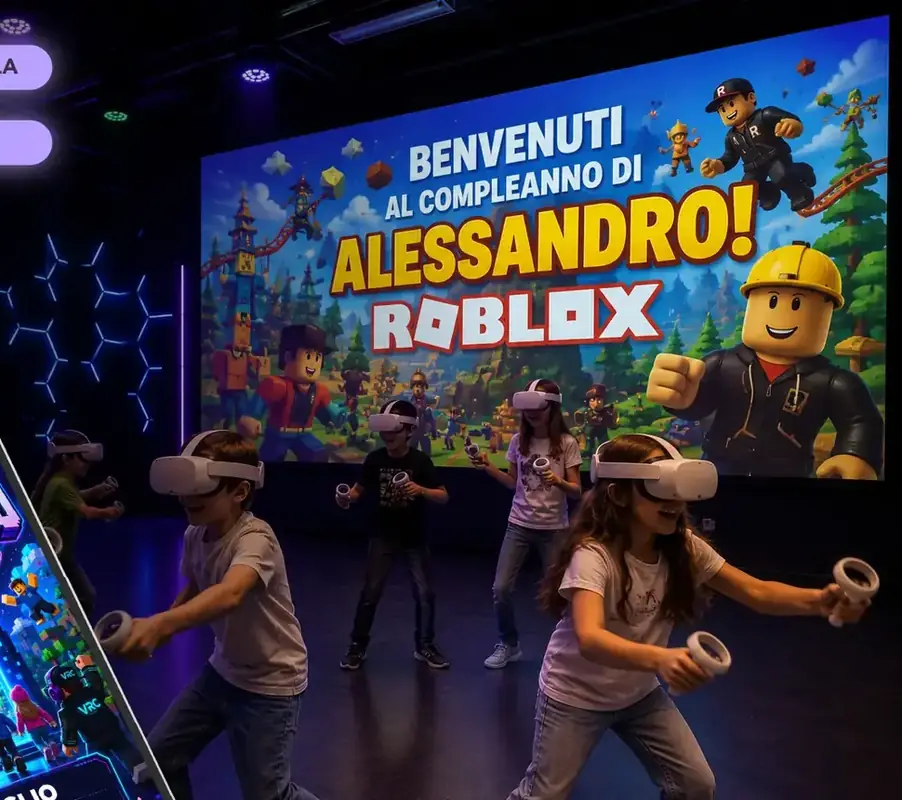 Esempio reale di schermi, luci ed effetti personalizzati presso VRC Montesilvano
